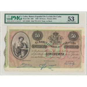 Cuba, 50 Pesos 1896 - PMG 53