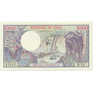 Čadská republika, 1 000 franků 1980