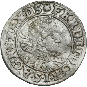 Schlesien, Habsburger Herrschaft, Ferdinand II, 1 Krajcar Breslau 1636 - RARE, Haken