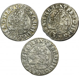 Sada, Slezsko, vláda Habsburků, Ferdinand II, 3 vratislavské krajcary (3 kusy).