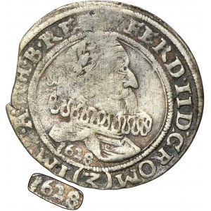 Silesia, Habsburg rule, Ferdinand II, 3 Kreuzer Breslau 1628 HR - RARE, date under the bust