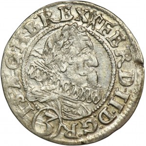 Silesia, Habsburg rule, Ferdinand II, 3 Kreuzer Breslau 1629 HR