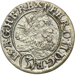 Sliezsko, vláda Habsburgovcov, Ferdinand II, 3 Krajcary Wrocław 1629 HR