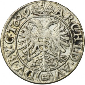 Silesia, Habsburg rule, Ferdinand II, 3 Kreuzer Breslau 1629 HR