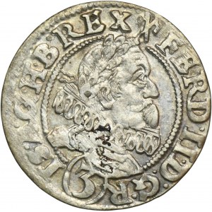 Silesia, Habsburg rule, Ferdinand II, 3 Kreuzer Breslau 1629 HR