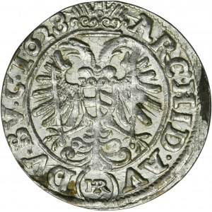 Schlesien, Habsburger Herrschaft, Ferdinand II, 3 Krajcary Wrocław 1628 HR