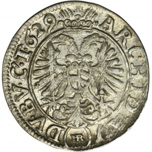 Silesia, Habsburg rule, Ferdinand II, 3 Kreuzer Breslau 1629 HR