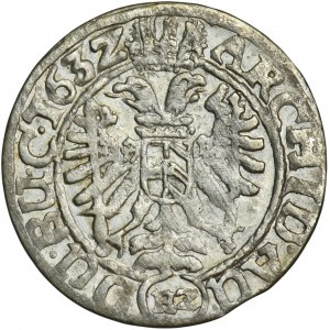 Slezsko, vláda Habsburků, Ferdinand II, 3 Krajcary Wrocław 1632 HZ