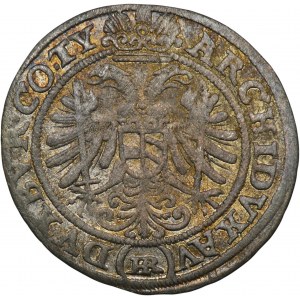 Schlesien, Habsburgische Herrschaft, Ferdinand II, 3 Krajcary Wrocław 1628 HR - RARE, Datum unter Büste