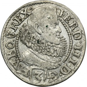 Sliezsko, habsburská vláda, Ferdinand III, 3 Krajcary Kłodzko 1630 PH