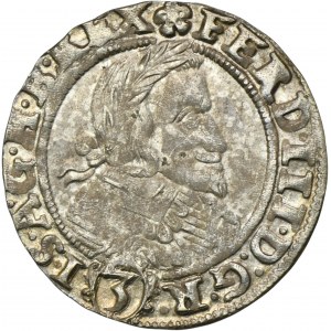 Silesia, Habsburg rule, Ferdinand III, 3 Kreuzer Breslau 1638 MI