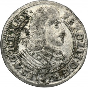 Sliezsko, Habsburgovci, Ferdinand III, 3 krajcary Vroclav 1658 GH - VELMI ZRADKÉ