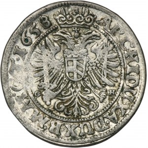 Schlesien, Habsburger Herrschaft, Ferdinand III, 3 Krajcars Breslau 1658 GH - SEHR Selten