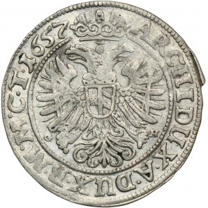 Sliezsko, habsburská vláda, Ferdinand III, 3 Krajcary Wrocław 1657 GH