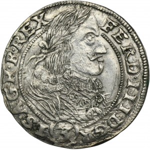 Sliezsko, habsburská vláda, Ferdinand III, 3 Krajcary Wrocław 1657 GH