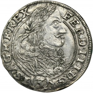 Silesia, Habsburg rule, Ferdinand III, 3 Kreuzer Breslau 1657 GH