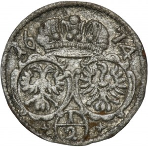 Silesia, Habsburg rule, Leopold I, 1/2 Kreuzer Oppeln 1674