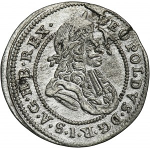 Sliezsko, habsburská vláda, Leopold I., 1 Krajcar Opole 1700 FN