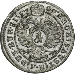 Slezsko, Habsburkové, Leopold I., 1 Krajcar Opole 1700 FN