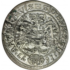 Sliezsko, vláda Habsburgovcov, Leopold I., 6 Krajcars Wrocław 1673 SHS - NÁHRADA