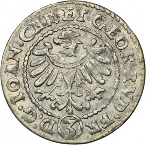 Sliezsko, vojvodstvo Legnicko-Brzesko-Wołowskie, Jan Chrystian a Jerzy Rudolf, 3 Krajcary Złoty Stok 1607 - veľmi zriedkavé