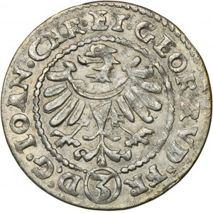 Slezsko, knížectví legnicko-brzesko-wołowskie, Jan Chrystian a Jerzy Rudolf, 3 Krajcary Złoty Stok 1607 - velmi vzácné