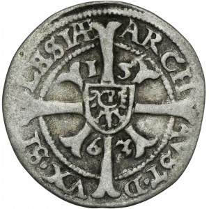 Schlesien, Habsburger Herrschaft, Ferdinand I., 1 Krajcar Breslau 1563 - RARE