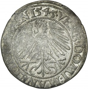 Sliezsko, Legnicko-Brzesko-Wołowo, Fridrich II, legnický groš 1545 - RARE