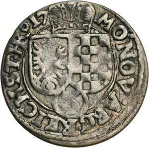 Schlesien, Herzogtum Legnicko-Brzesko-Wołowskie, Jan Chrystian und Jerzy Rudolf, 3 Krajcary Złoty Stok 1617 HR