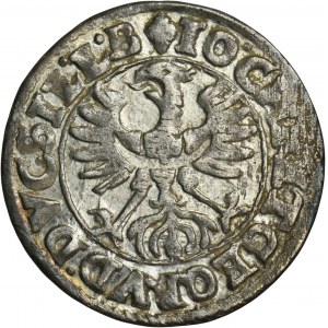 Sliezsko, vojvodstvo Legnicko-Brzesko-Wołowskie, Jan Chrystian a Jerzy Rudolf, 3 Krajcary Złoty Stok 1618 HR