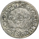 Silesia, Duchy of Liegnitz-Brieg-Wohlau, Georg III, Ludwig IV, Christian, 3 Kreuzer Brieg 1651 VT - VERY RARE