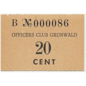 Officers Club Grunwald, 20 centów seria B