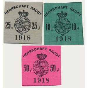 Racot, 10 - 50 fenig 1918 (3 pieces)