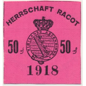 Racot, 50 fenigów 1918 - odwrotka