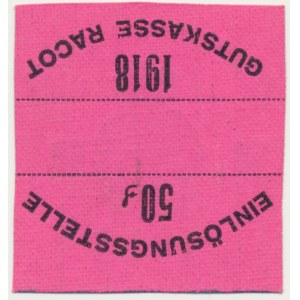 Racot, 50 fenig 1918 - reverse side