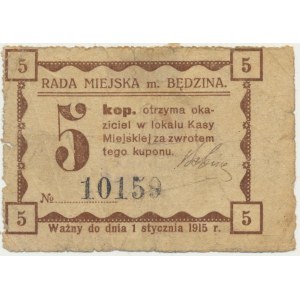 Bedzin, 5 kopějek 1915
