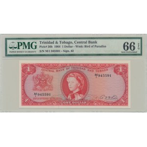 Trynidad i Tobago, 1 dolar 1964 - PMG 66 EPQ