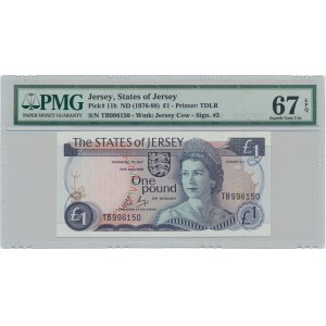 Jersey, 1 libra (1976-88) - PMG 67 EPQ