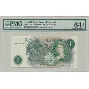 Spojené kráľovstvo, 1 GBP (1970-77) - PMG 64 EPQ