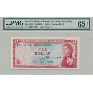 Východný Karibik, 1 dolár (1965) - PMG 65 EPQ