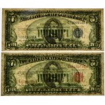 USA, sada 5 dolarů 1953 (2 kusy).