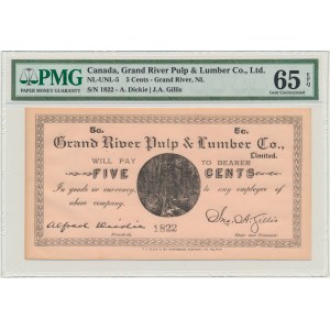 Kanada, 5 Cents 1822 - PMG 65 EPQ