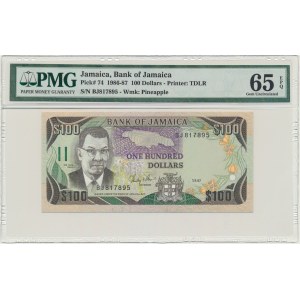 Jamaica, 100 Dollars 1987 - PMG 65 EPQ