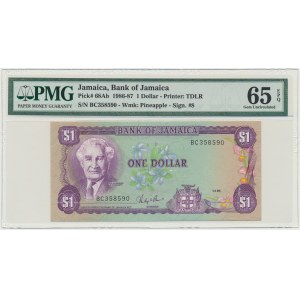 Jamajka, 1 dolar 1986 - PMG 65 EPQ