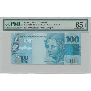 Brazília, 100 reais 2010 - PMG 65 EPQ