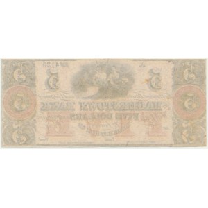 USA, Hagerstown Bank, 5 USD (1855-1899)