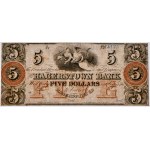 USA, Hagerstown Bank, 5 dolarů (1855-1899)