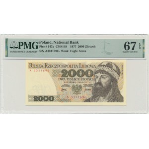 2.000 Gold 1977 - A - PMG 67 EPQ - erste Serie