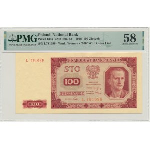 100 zlatých 1948 - L - PMG 58 - RARE