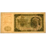50 złotych 1948 - T - PMG 25 - numeracja sześciocyfrowa - RZADKI